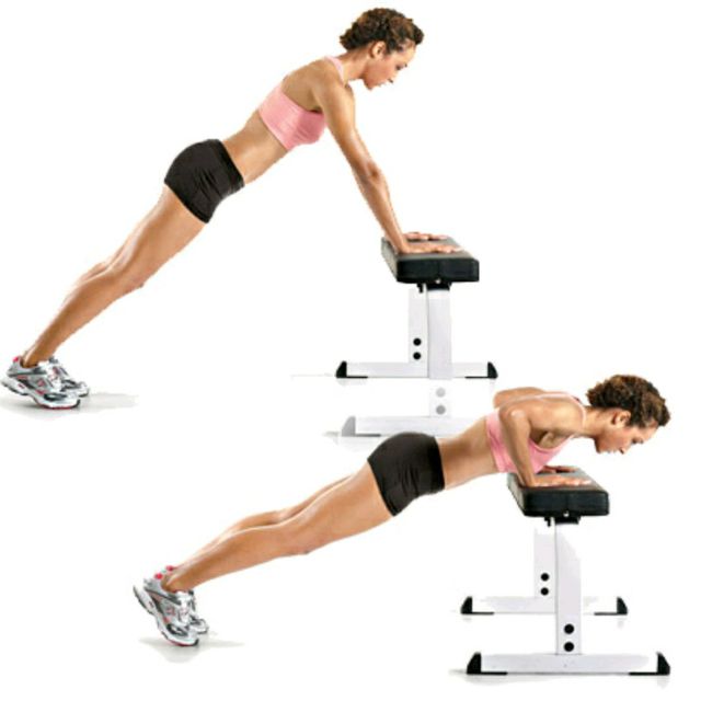 Elevated Tricep push up