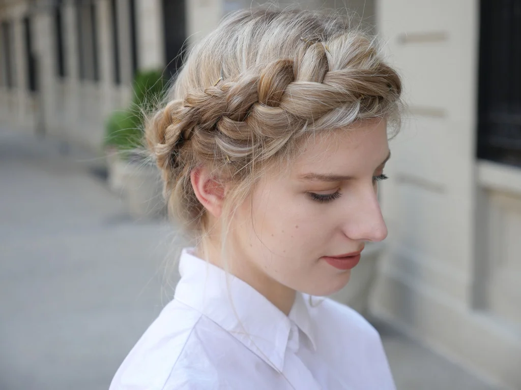 Crowned in Braids woman hairstyle