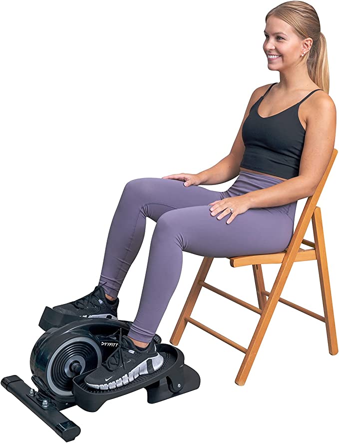 2-in-1 Elliptical Trainer with Big Display and Oversized Adjustable Pedals