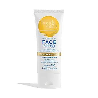 Bondi Sands Fragrance-Free Daily Sunscreen Face Lotion SPF 50