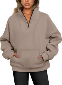 Trendy Queen Sweatshirts Half Zip Pullover